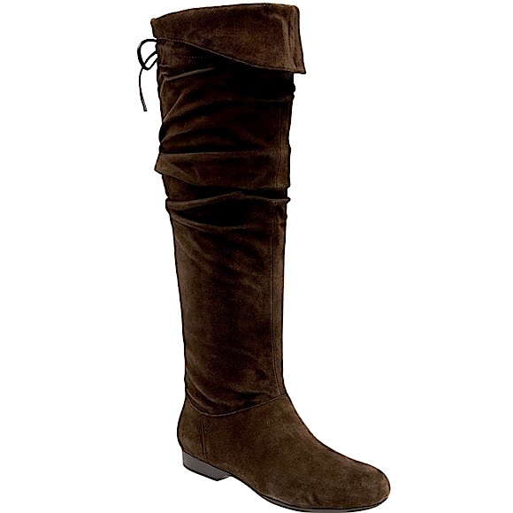 Enzo Angiolini Brown Suede Over The Knee Style Boots - Picture 2 of 6